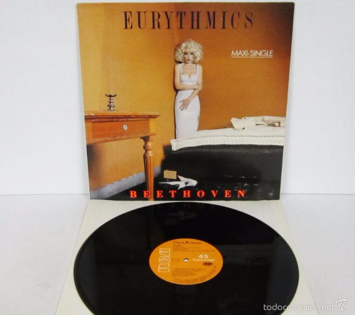 Discos de vinilo: EURYTHMICS - BEETHOVEN - MAXI 3 TEMAS - RCA 1987 SPAIN - Foto 1