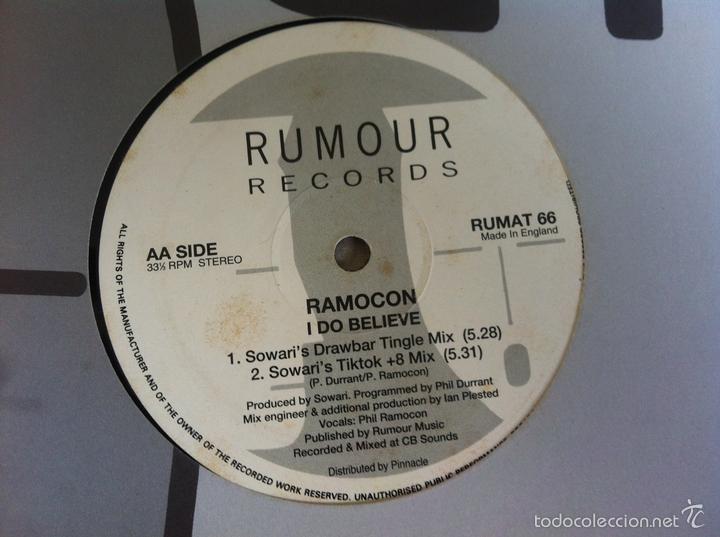 Discos de vinilo: 12 MAXI-RAMOCON-I DO BELIEVE - Foto 1
