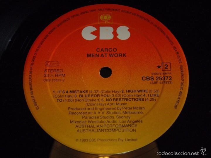 Discos de vinilo: MEN AT WORK ( CARGO ) 1982/1983 - HOLANDA LP33 CBS - Foto 7
