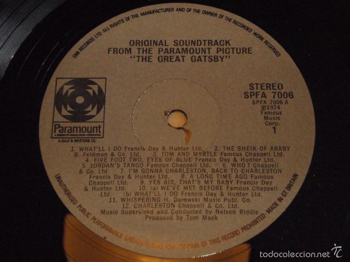 Discos de vinilo: THE GREAT GATSBY ENGLAND - 1974 LP33 PARAMOUNT - Foto 6