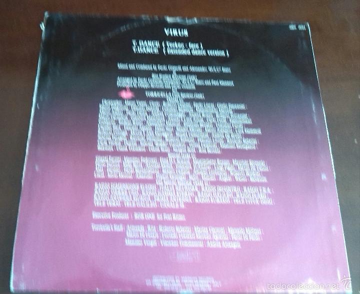Discos de vinilo: VIRUS - T-DANCE - MAXI SINGLE.12 - Foto 2