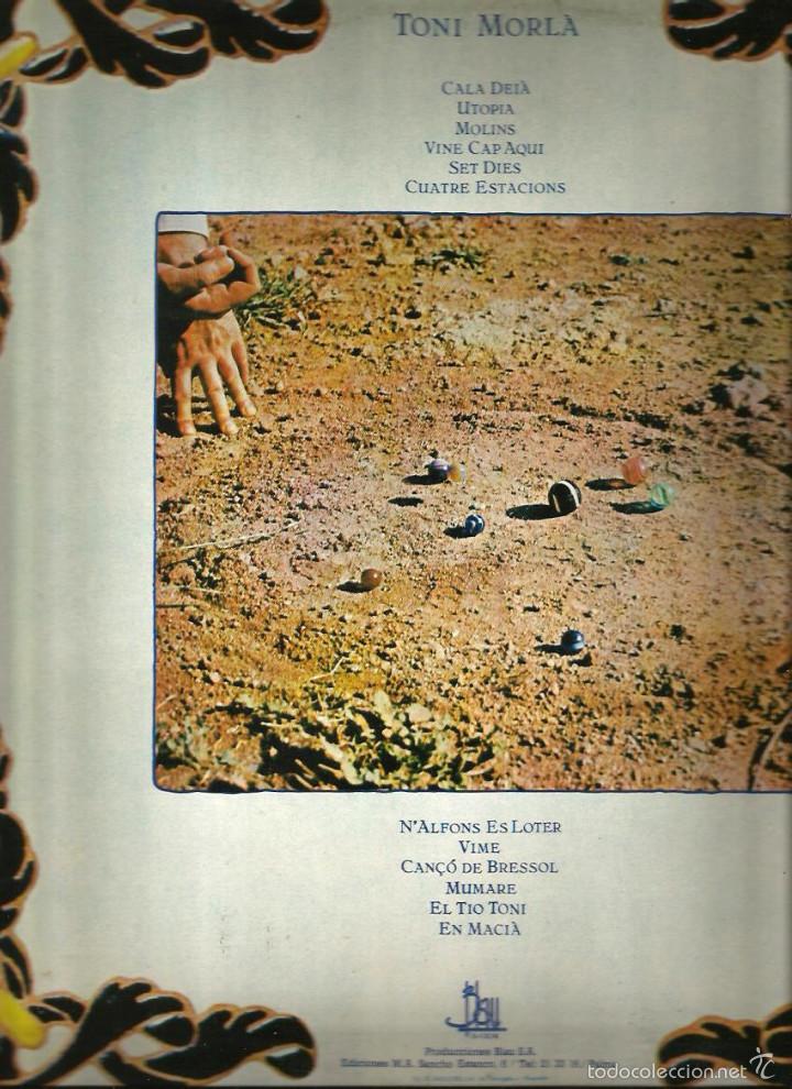 Discos de vinilo: LP TONI MORLA : ID&Ograve; - Foto 2