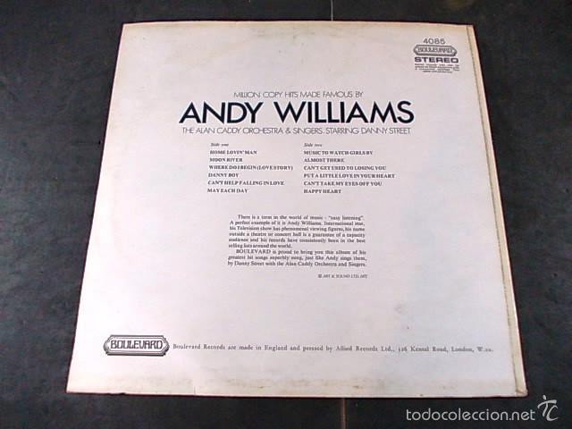 Discos de vinilo: ANDY WILLIAMS The Alan caddy orchestra & singers - Foto 2