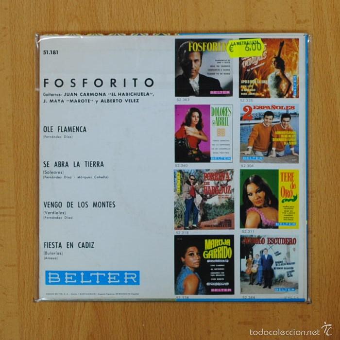 Discos de vinilo: FOSFORITO - OLE FLAMENCA + 3 - EP - Foto 2