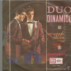 Discos de vinilo: DUO DINAMICO EN ITALIANO SINGLE SELLO LA VOZ DE SU AMO EDITADO EN ITALIA