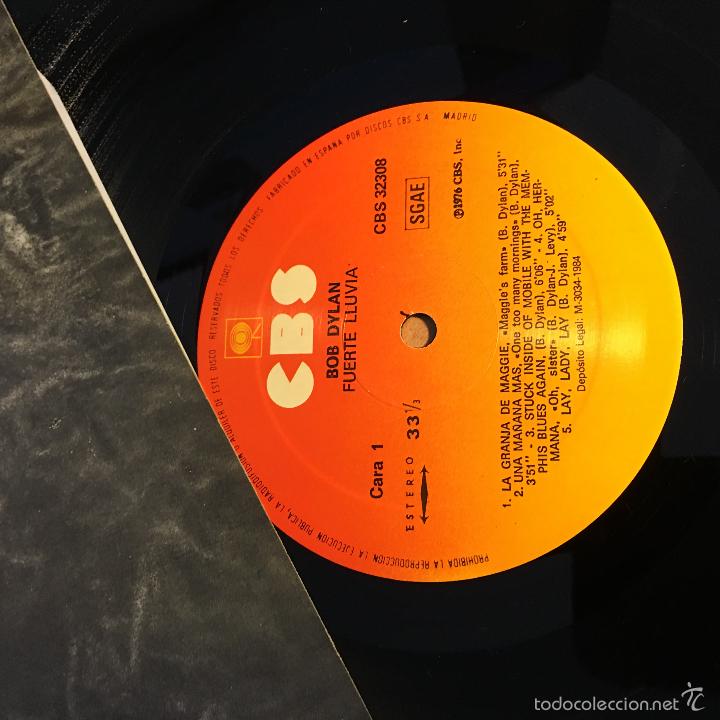 Discos de vinilo: BOB DYLAN (HARD RAIN) LP ESPA&Ntilde;A 1984 (B-14) - Foto 3