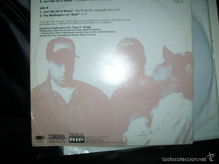 Discos de vinilo: Eazy E - Just Tah Let U Know (Epic, Ruthless Records) - Foto 1