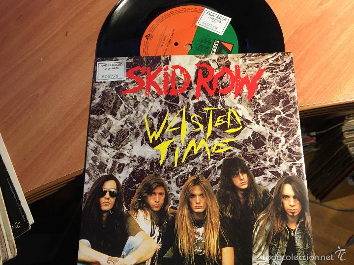 Discos de vinilo: SKID ROW (WASTED TIME ) SINGLE 1991 GERMANY (EPI2) - Foto 1
