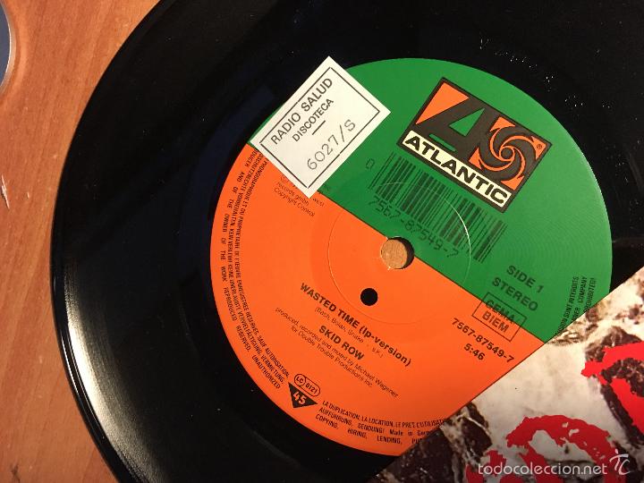 Discos de vinilo: SKID ROW (WASTED TIME ) SINGLE 1991 GERMANY (EPI2) - Foto 2