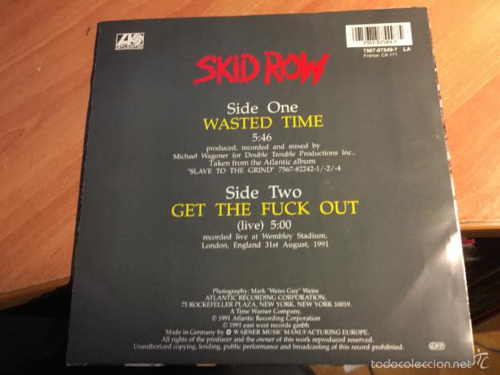 Discos de vinilo: SKID ROW (WASTED TIME ) SINGLE 1991 GERMANY (EPI2) - Foto 3