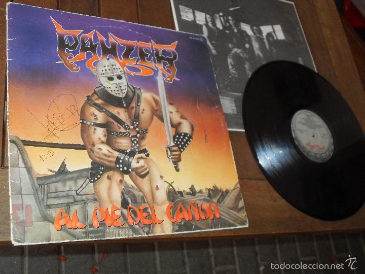 Discos de vinilo: Panzer LP Al pie del ca&ntilde;on Made in Spain 1982 - Foto 1