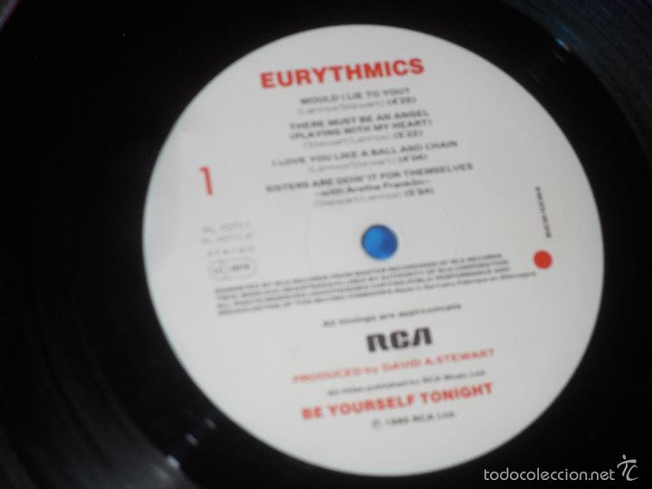 Discos de vinilo: EURYTHMICS LP BE YOURSELF TONIGHT Made in Germany 1985 - Foto 3