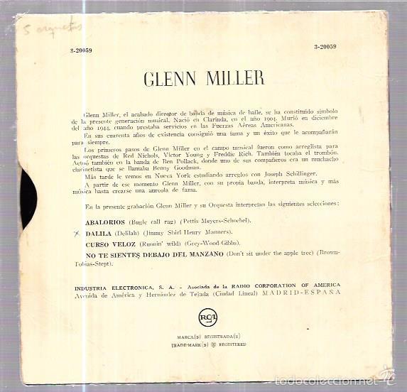 Discos de vinilo: SINGLE. GLENN MILLER Y SU ORQUESTA. - Foto 2