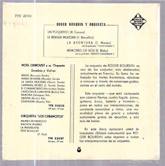 Discos de vinilo: SINGLE. ROGER BOURDIN Y ORQUESTA. - Foto 2
