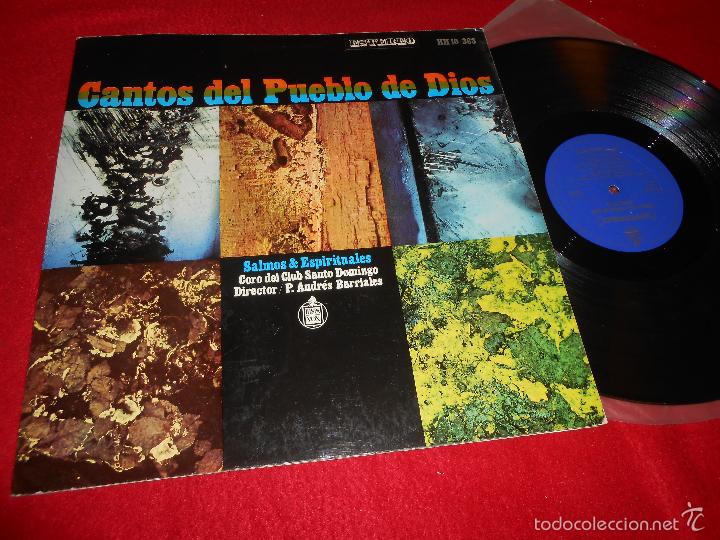 Disques de vinyle: SALMOS&ESPIRITUALES Coro Club Santo Domingo Cantos Pueblo de Dios LP 1969 Hispavox XIAN CRISTIANO