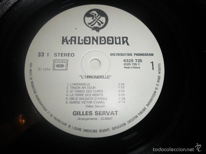Discos de vinilo: GILLES SERVAT. LHIRONDELLE - Foto 2