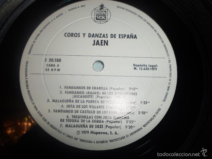 Discos de vinilo: COROS Y DANZAS DE ESPA&Ntilde;A JAEN - Foto 2