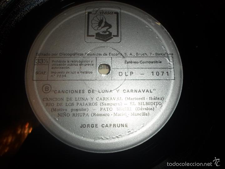 Discos de vinilo: JORGE CAFRUNE - CANCIONES DE LUNA Y CARNAVAL - Foto 2