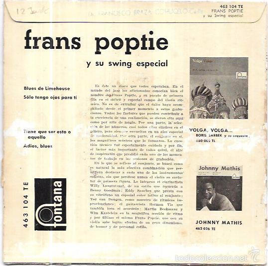Discos de vinilo: SINGLE. FRANS POPTIE Y SU SWING ESPECIAL. - Foto 2