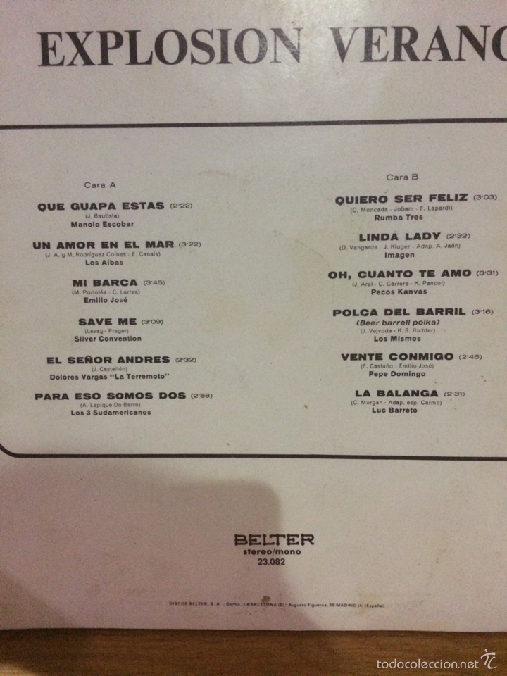 Discos de vinilo: EXPLOSION VERANO 1975 - Foto 2