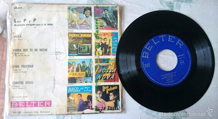 Discos de vinilo: Los P Y P: SHEILA + 3 (BELTER 1963) - Foto 2