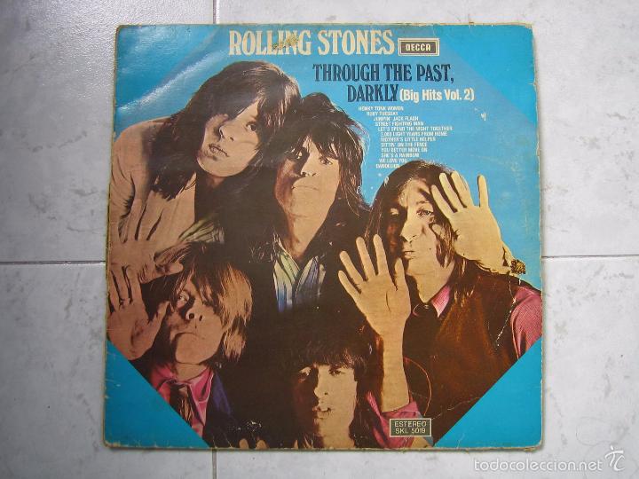 Discos de vinilo: LP ROLLING STONES. THROUGH THE PAST DARKLY 1967 - Foto 1