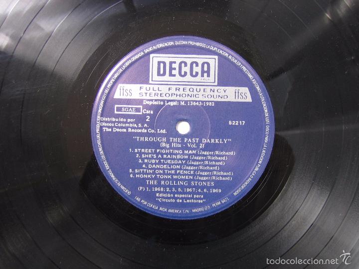 Discos de vinilo: LP ROLLING STONES. THROUGH THE PAST DARKLY 1967 - Foto 4
