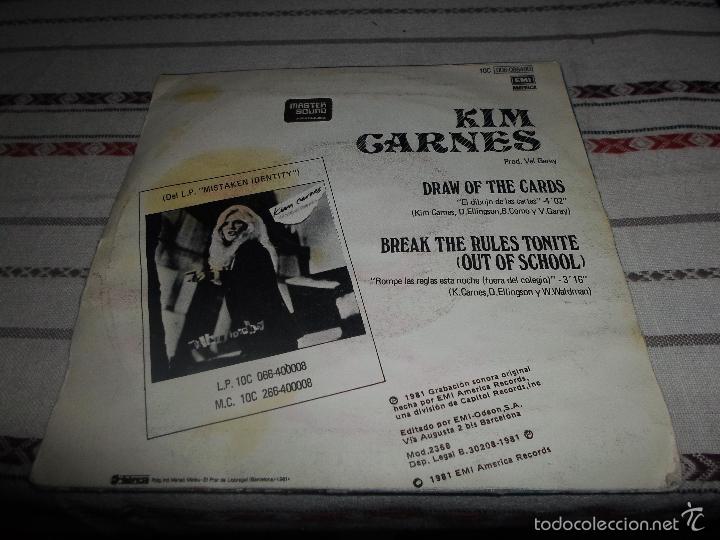 Discos de vinilo: KIM GARNES EL DIBUJO DE LAS CARTAS - Foto 2