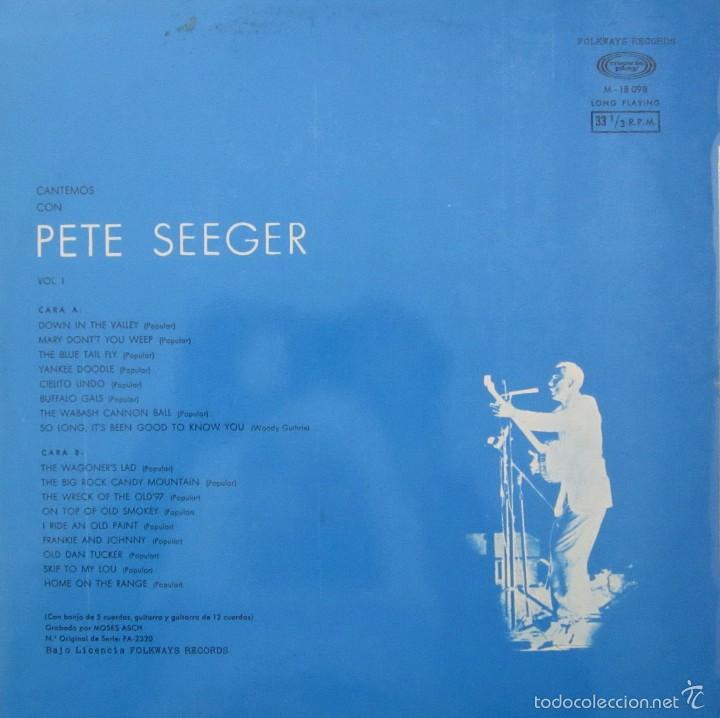Discos de vinilo: (39) VINILO LP PETE SEEGER CANTEMOS CON... 1969 - Foto 3