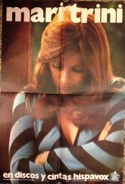 Discos de vinilo: POSTER DE MARI TRINI, 100X70 1973 - Foto 1