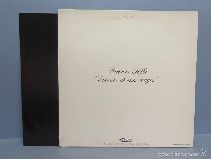 Discos de vinilo: LP. CUANDO TU SEAS MAYOR. RICARDO SOLFA - Foto 2