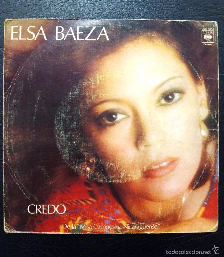 Discos de vinilo: SINGLE ELSA BAEZA - CREDO - LA CARMEN ASEADA - CBS 1977. - Foto 1