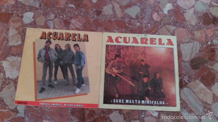 Discos de vinil: LOTE DE DOS SINGLES DE ACUARELA