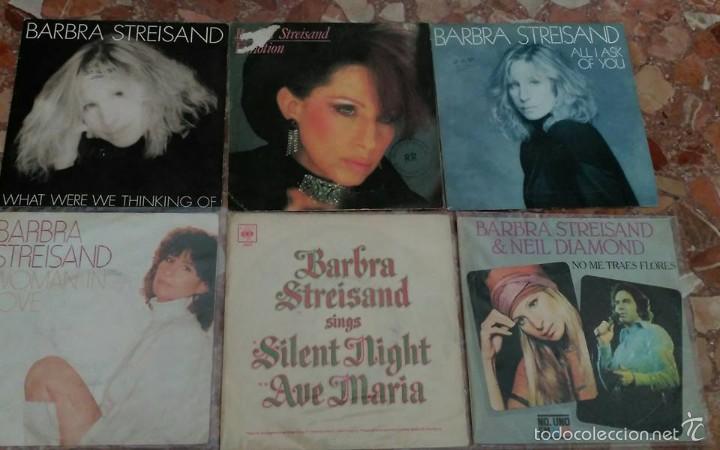 Discos de vinilo: LOTE DE 6 SINGLES DE BARBRA STREISAND - Foto 1