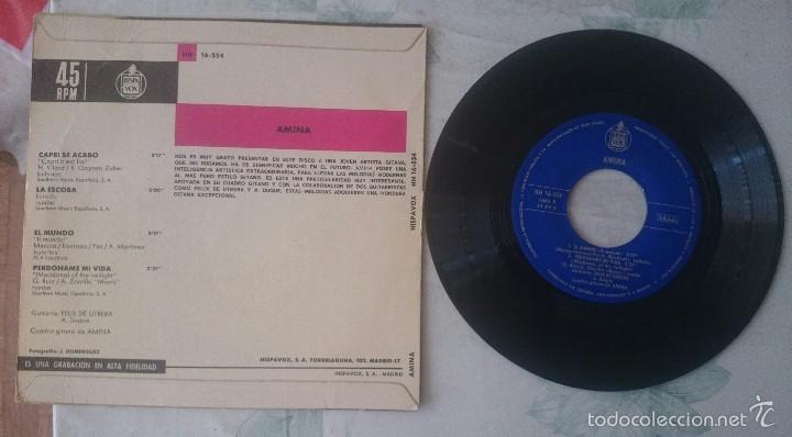 Discos de vinilo: AMINA Y SU CUADRO GITANO: CAPRI SE ACABO + 3 (HISPAVOX 1965) - Foto 2