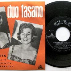 Discos de vinilo: DUO FASANO - LA DOLCE VITA +3 - EP SAEF / CETRA 1960 BPY. Lote 58115915