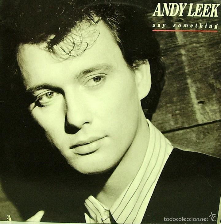 Discos de vinilo: ANDY LEEK-SAY SOMETHING LP VINILO 1988 SPAIN - Foto 1