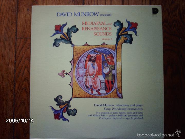Discos de vinilo: david munrow . mediaeval and renaissance sounds vol 1 - Foto 1