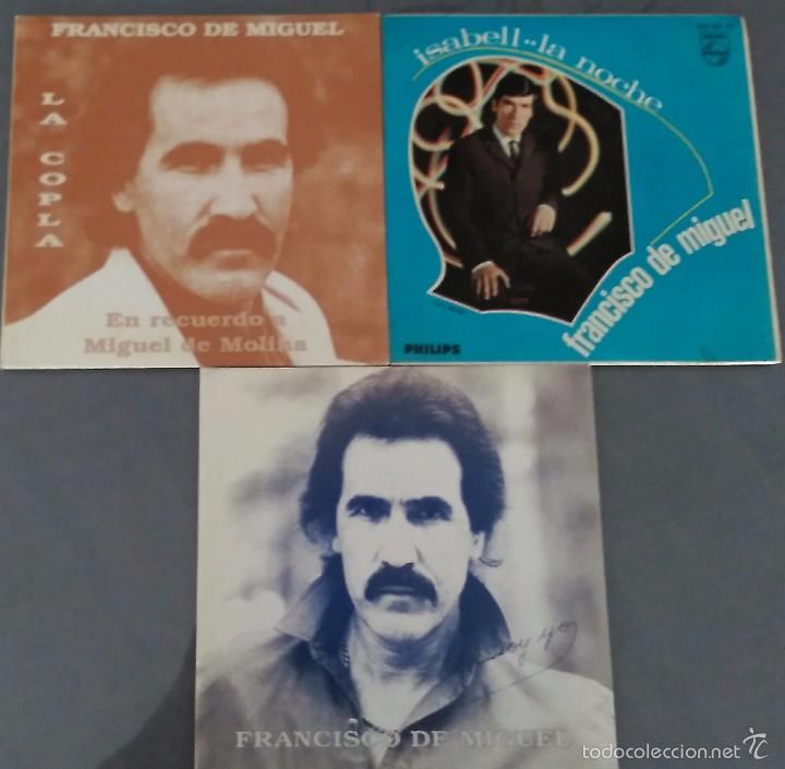 Discos de vinilo: LOTE DE 3 SINGLES DE FRANCISCO DE MIGUEL - Foto 1