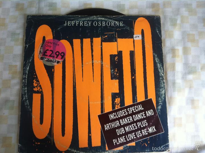 Discos de vinilo: 12 MAXI-JEFFREY OSBORNE-SOWETO - Foto 1