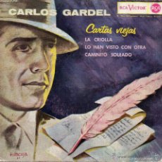 Discos de vinilo: SINGLE DE CARLOS GARDEL CARTAS VIEJAS EN PERFECTO ESTADO RCA VICTOR 1962