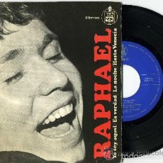 Discos de vinilo: RAPHAEL YO SOY AQUEL, LA NOCHE, NUEVO CASI SIN USAR HISPAVOX 1966