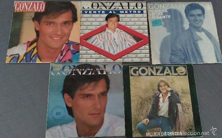 Discos de vinilo: LOTE 5 SINGLES GONZALO - Foto 1