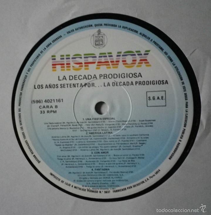 Discos de vinilo: LP LA DECADA PRODIGIOSA - LOS A&Ntilde;OS 70 - Foto 4