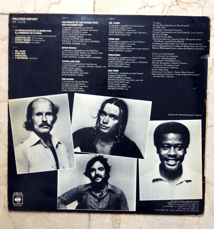 Discos de vinilo: LP WEATHER REPORT - MR. GONE - CBS 1978. - Foto 2