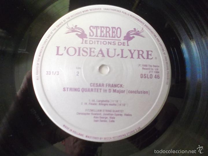 Discos de vinilo: FRANCK QUARTET IN D MAJOR - FITZWILLIAM STRING QUARTET 1979-1980 DECCA - Foto 3