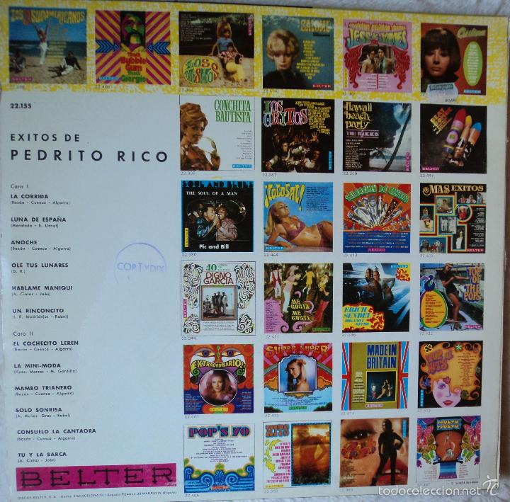 Discos de vinilo: Pedrito Rico - Exitos - Edici&oacute;n de 1968 de Espa&ntilde;a - Foto 2