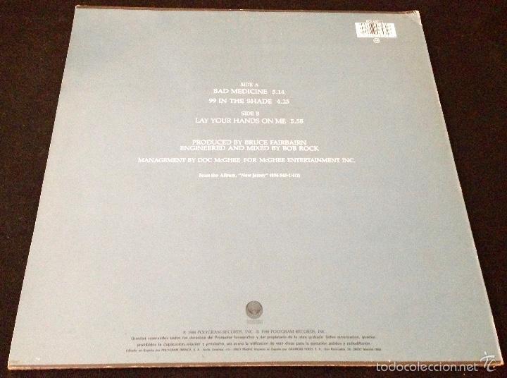 Discos de vinilo: BON JOVI - BAD MEDICINE - Foto 2