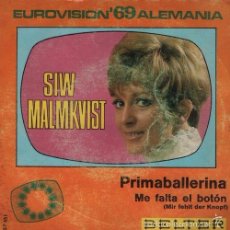 Discos de vinilo: EUROVISION 1969 GERMAN ENTRY SPANISH SINGLE 45 SIW MALMKVIST PRIMABALLERINA