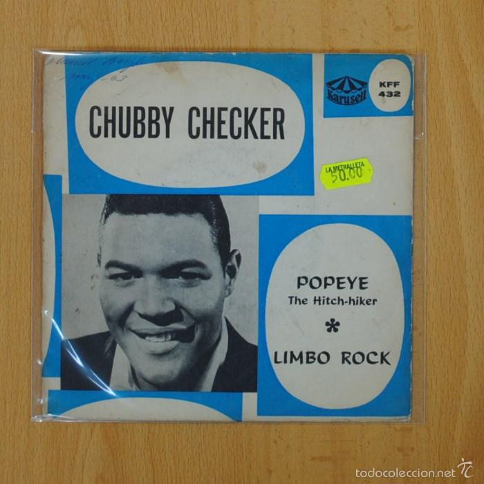 Discos de vinilo: CHUBBY CHECKER - POPEYE / LIMBRO ROCK - DISCO AZUL - SINGLE - Foto 1